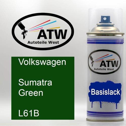 Volkswagen, Sumatra Green, L61B: 400ml Sprühdose, von ATW Autoteile West.